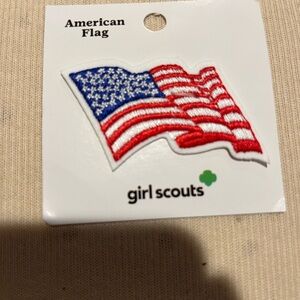 Girl Scouts American Flag Patch - Red, White, and Blue
